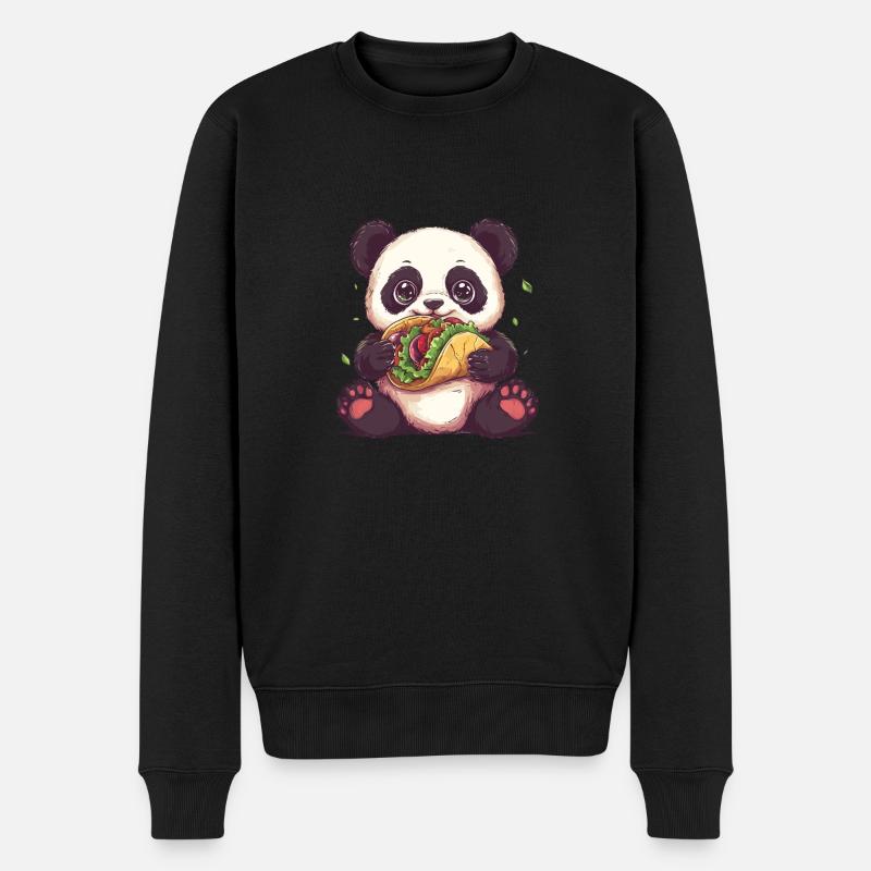 Panda Taco - Pull Premium bio Homme - noir
