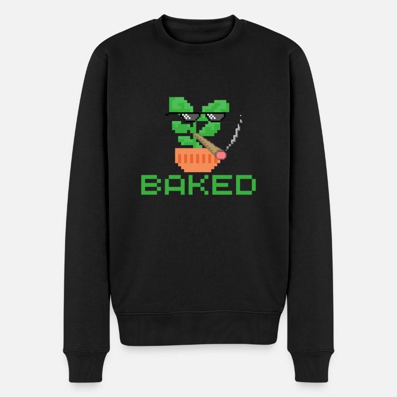 Baked. - Männer Premium Bio Pullover - Schwarz