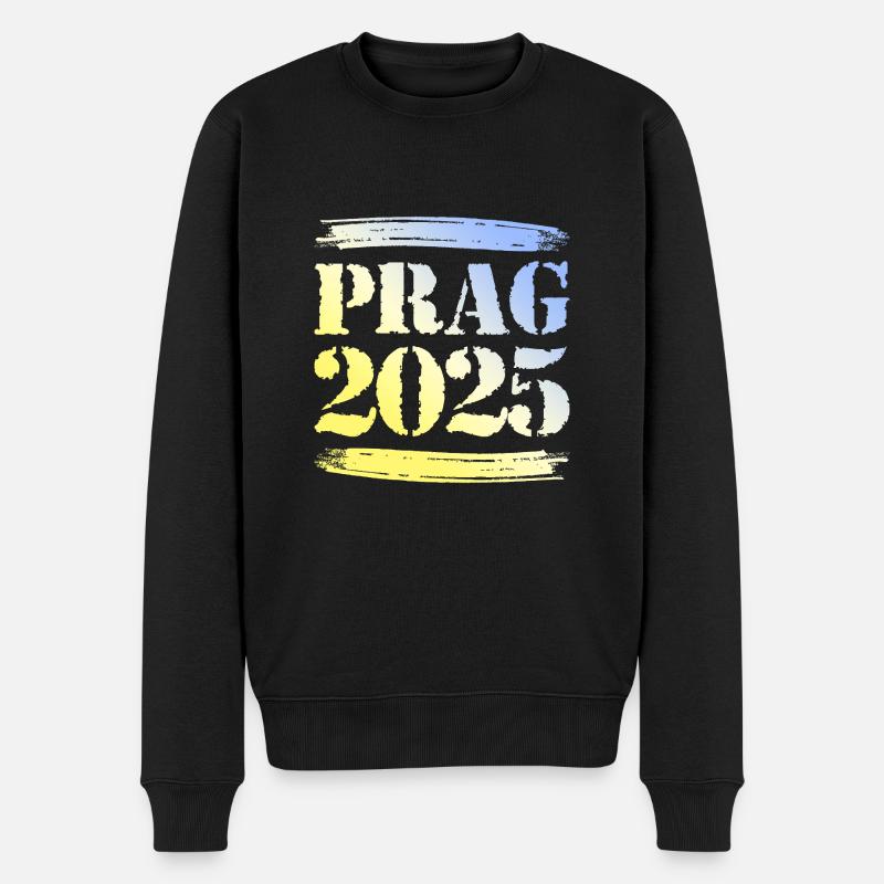 Prag 2025 - Männer Premium Bio Pullover - Schwarz