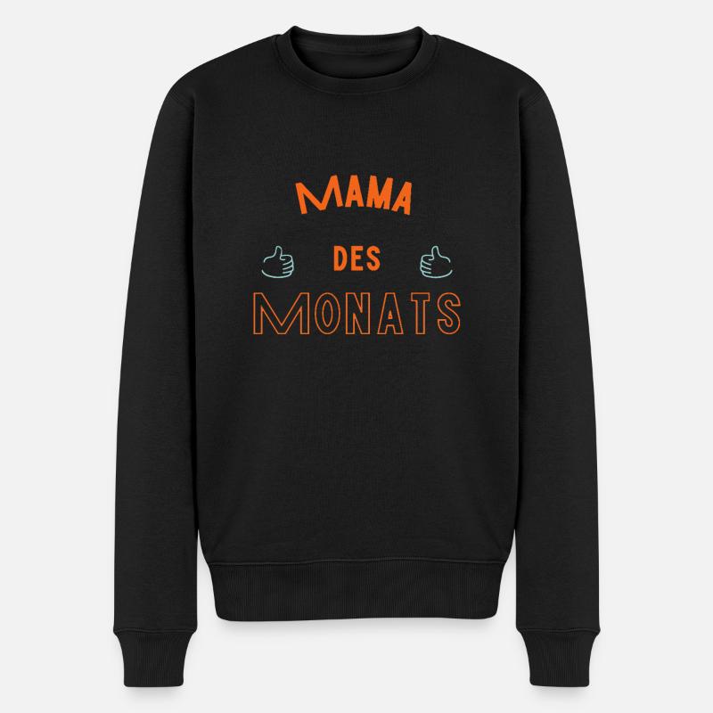 Mama des Monats - Männer Premium Bio Pullover - Schwarz