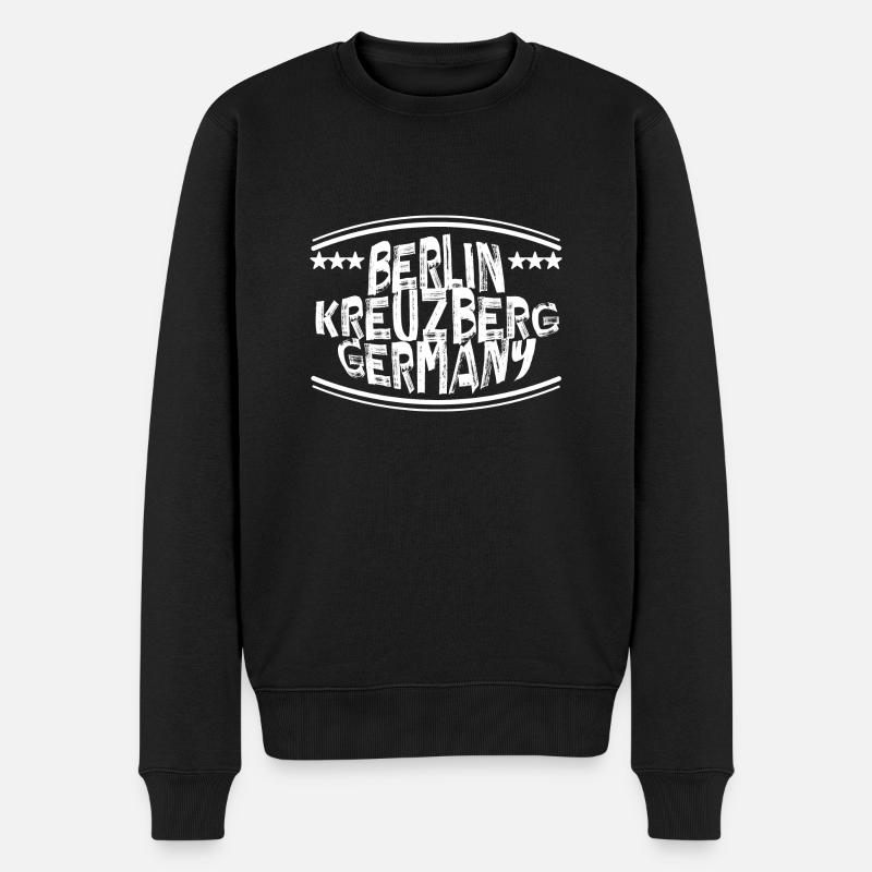 Berlin Souvenir Touristen Hauptstadt Metropole BLN - Männer Premium Bio Pullover - Schwarz