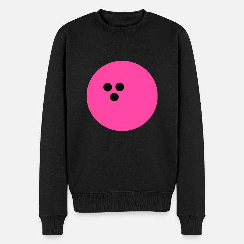 Bowlingkugel, Bowling - Männer Premium Bio Pullover - Schwarz