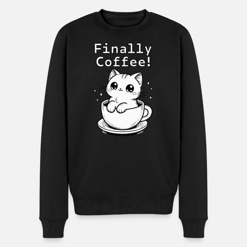 Enfin le café ! - Pull Premium bio Homme - noir