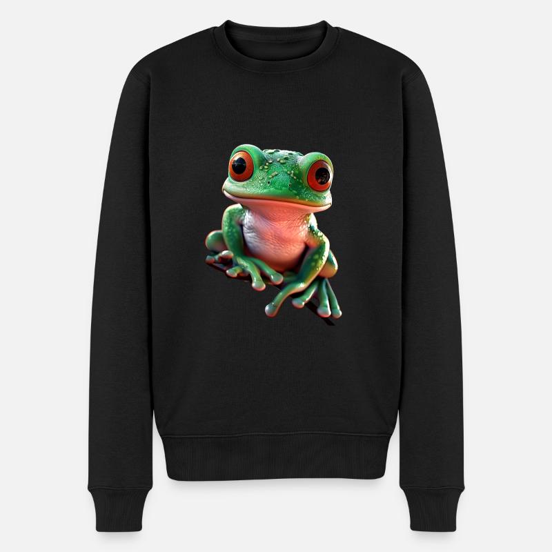 Grenouille Crapaud Grenouille Bébé Grenouilles Grenouille Mignonne - Pull Premium bio Homme - noir