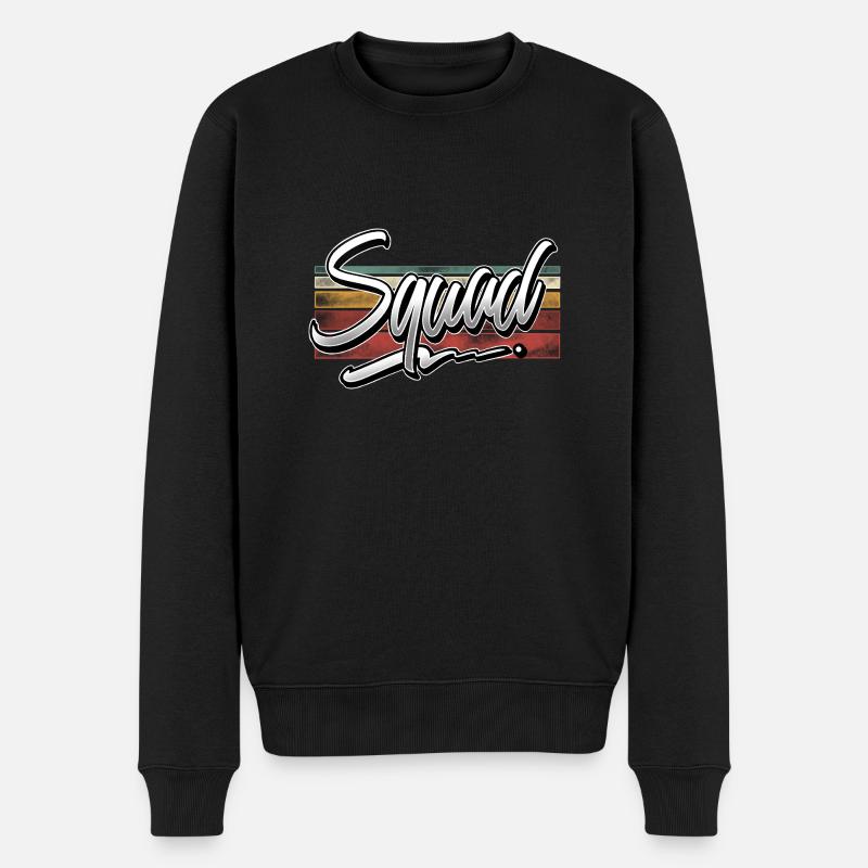 Squad - Männer Premium Bio Pullover - Schwarz