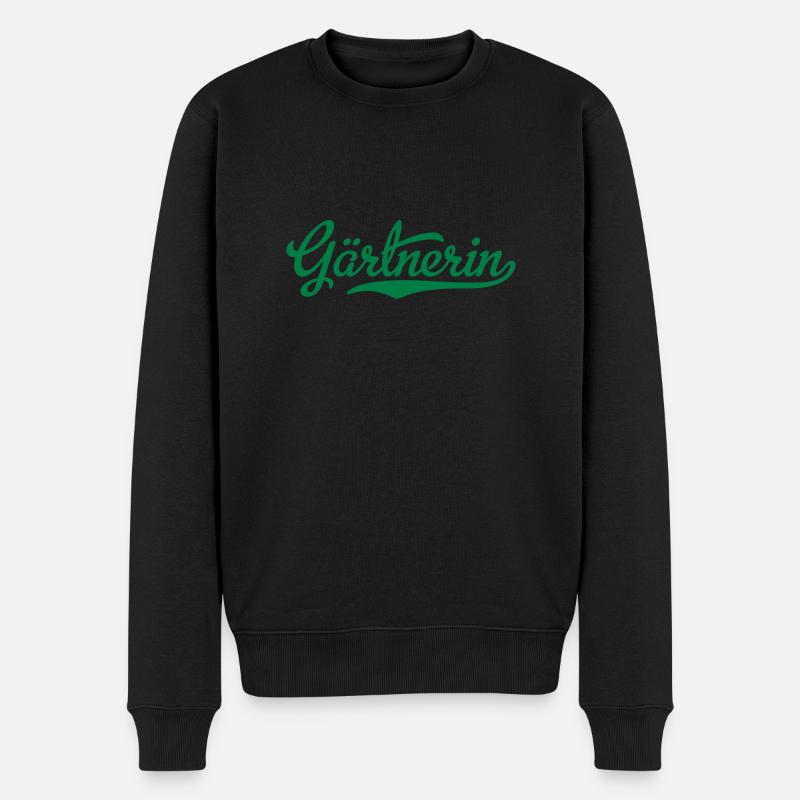Gärtnerin - Männer Premium Bio Pullover - Schwarz