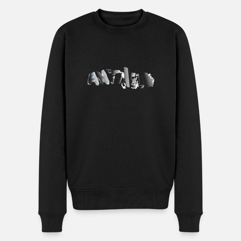 ANTIHELD - Männer Premium Bio Pullover - Schwarz