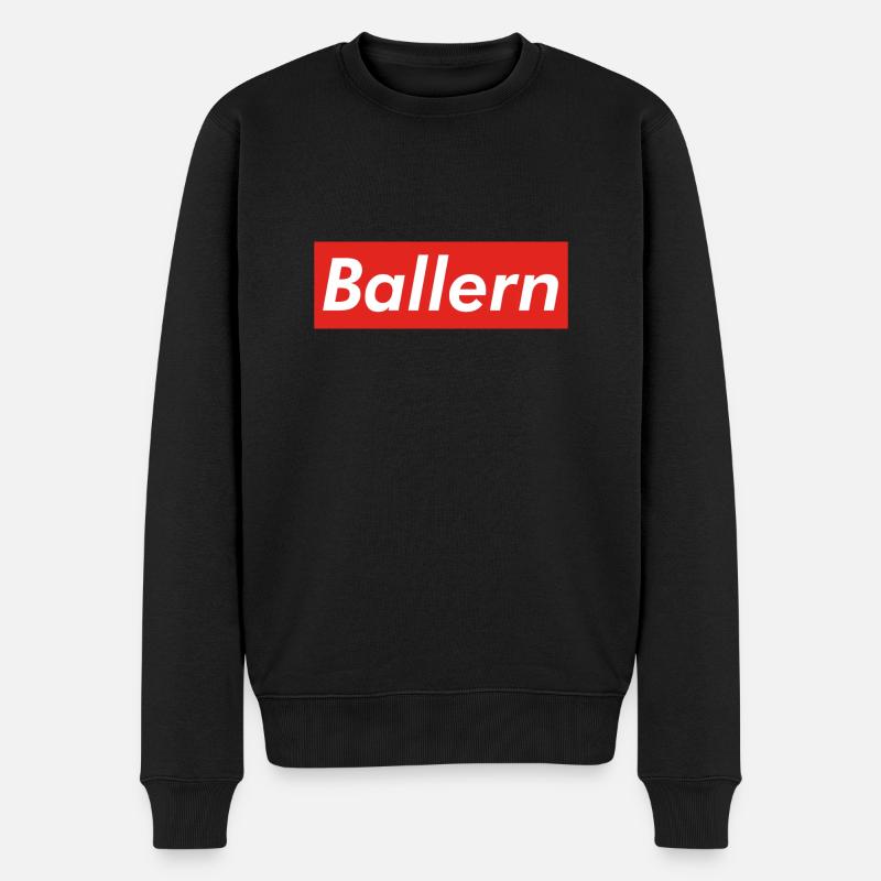 Ballern CR - Männer Premium Bio Pullover - Schwarz