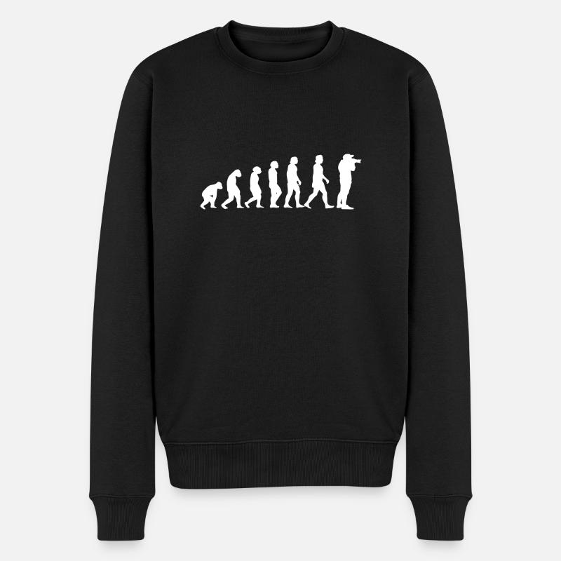 Photographes Evolution Caméra Photographie drôle - Pull Premium bio Homme - noir