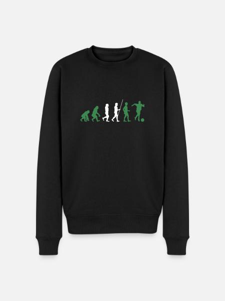 Fussball Nigeria Evolution Fußballmannschaft - Männer Premium Bio Pullover - Schwarz