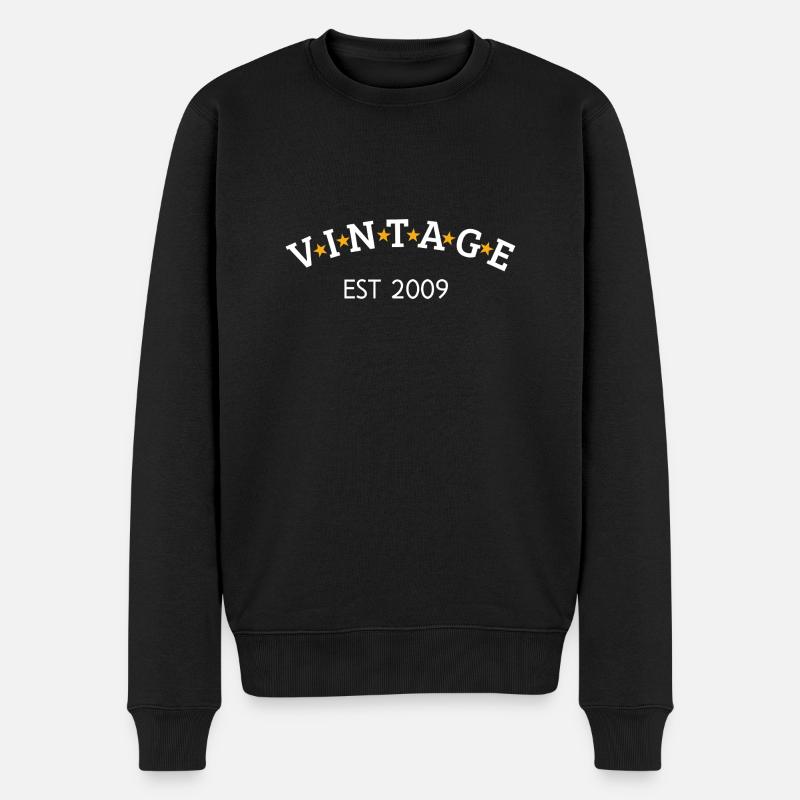 Jahrgang ist 2009 - Männer Premium Bio Pullover - Schwarz