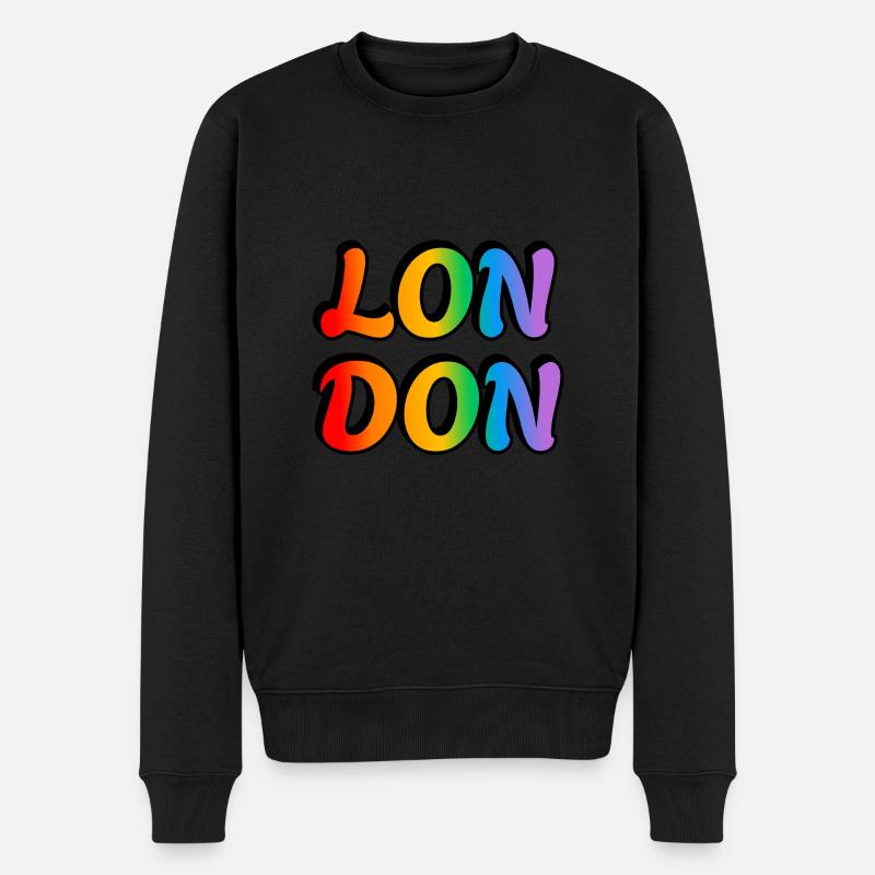 Fierté LGBTQ arc-en-ciel de Londres - Pull Premium bio Homme - noir