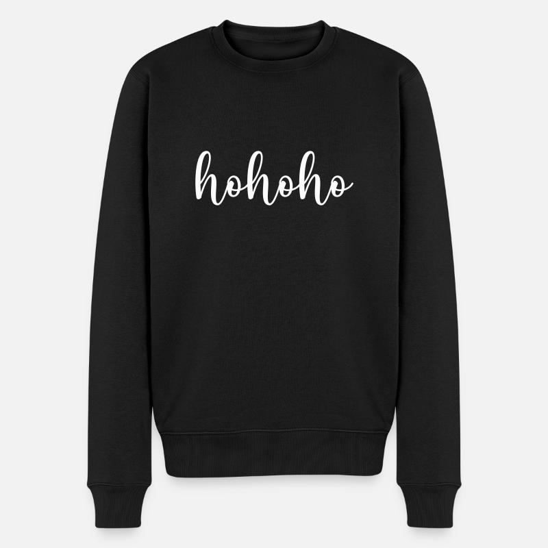 hohoho - Männer Premium Bio Pullover - Schwarz