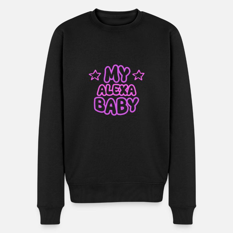 Alexa als Vorname - Männer Premium Bio Pullover - Schwarz
