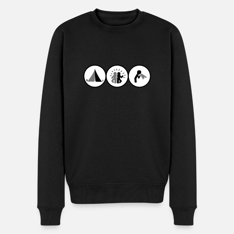 Festival - Männer Premium Bio Pullover - Schwarz