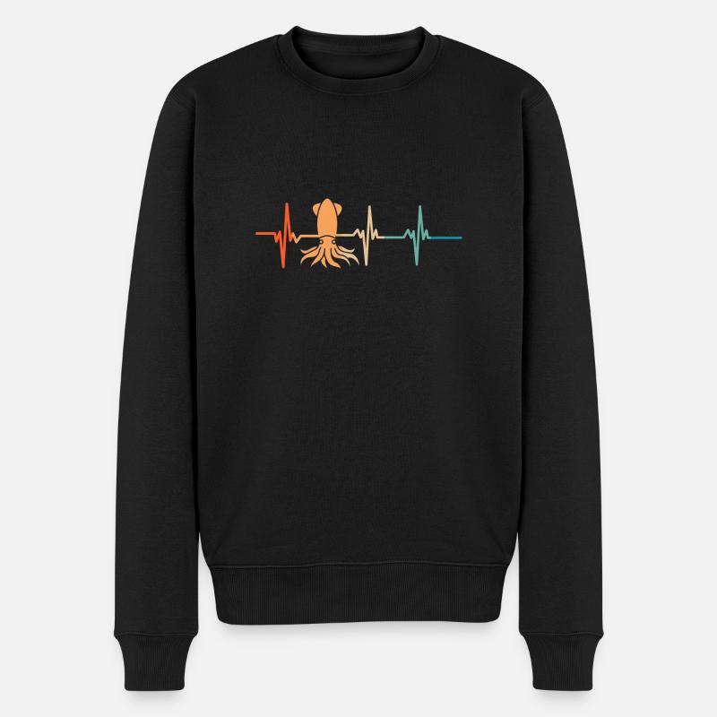 Battement de cœur calmar - Pull Premium bio Homme - noir
