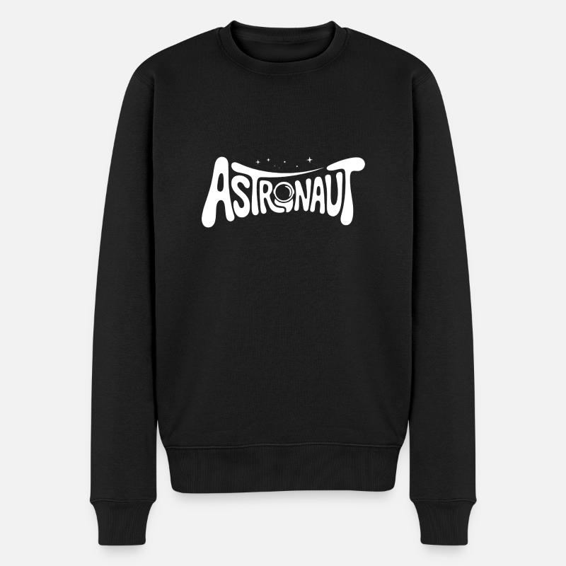 Astronaut - Cooles Astonomy-Logo - Männer Premium Bio Pullover - Schwarz