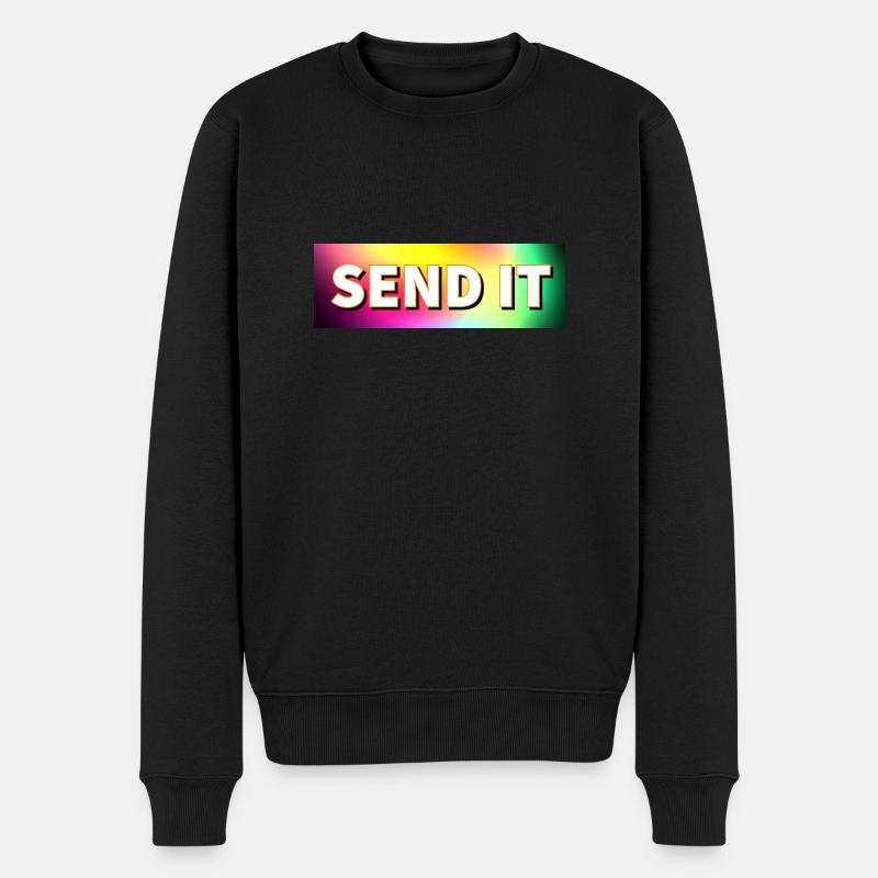 SEND IT Boxlogo - Männer Premium Bio Pullover - Schwarz