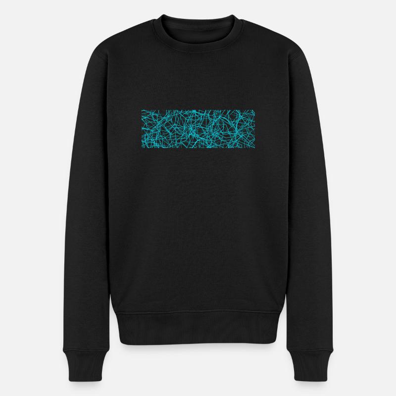 Geometrisches Design - Männer Premium Bio Pullover - Schwarz