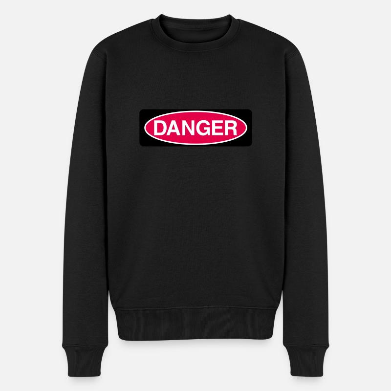 Danger - Pull Premium bio Homme - noir