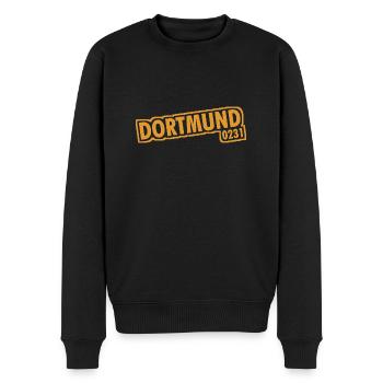 Dortmund - 0231 - Vorwahl - Männer Premium Bio Pullover - Schwarz - Vorne - Nico (187cm)