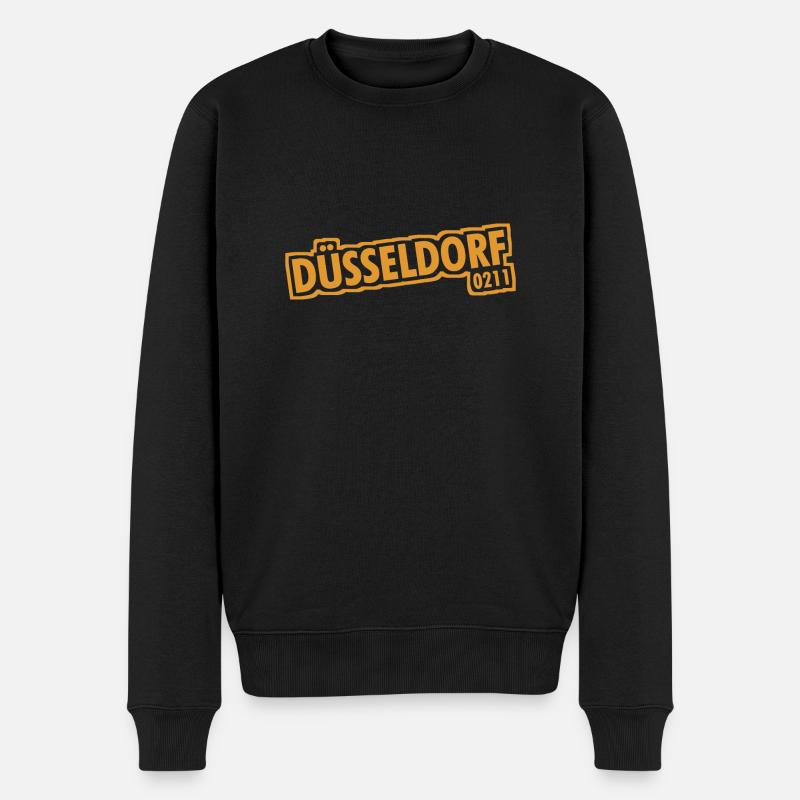 Düsseldorf - 0211 - Vorwahl - NRW - Ruhrpott - Männer Premium Bio Pullover - Schwarz