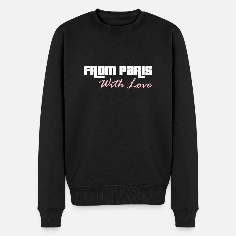 From Paris With Love - Pull Premium bio Homme - noir