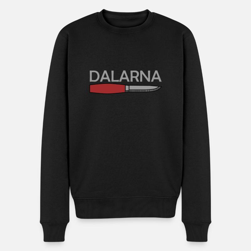 Dalarna - Männer Premium Bio Pullover - Schwarz