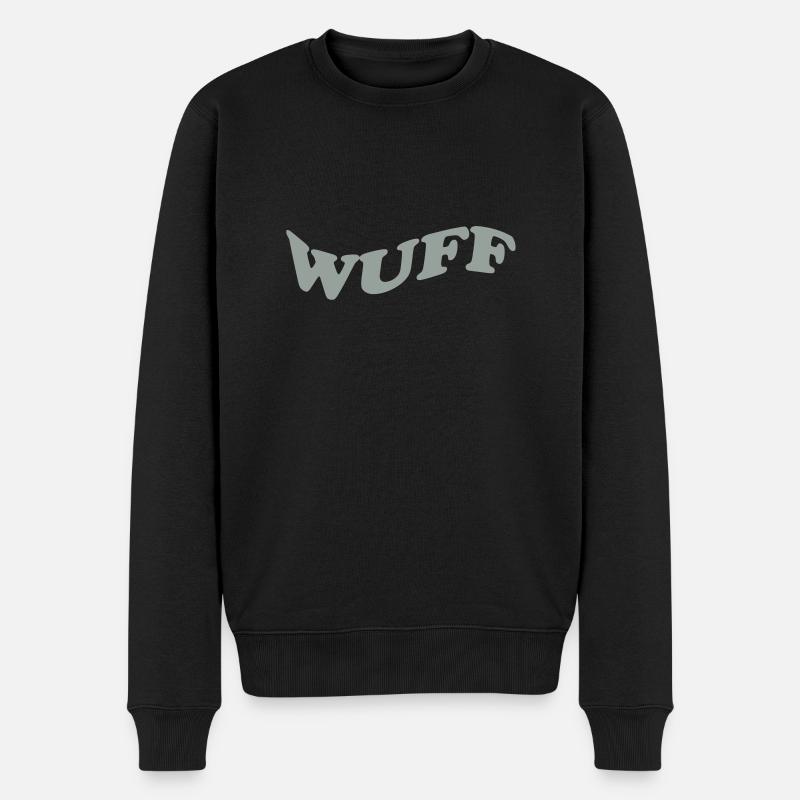 wuff hund - Männer Premium Bio Pullover - Schwarz