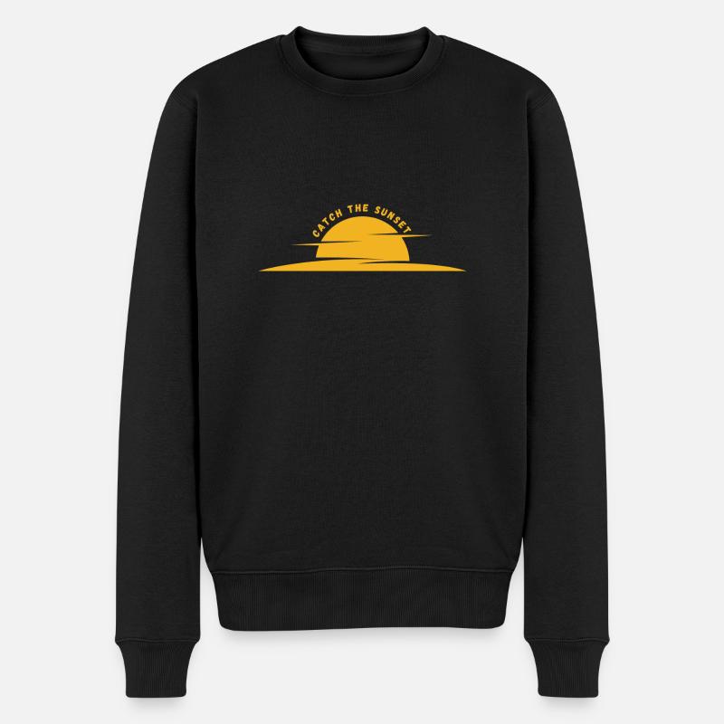 Beautiful Sunset Design - Männer Premium Bio Pullover - Schwarz