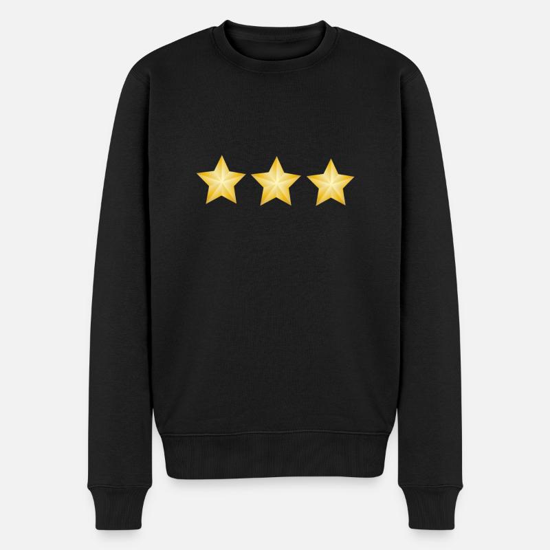 Trois étoiles - Pull Premium bio Homme - noir