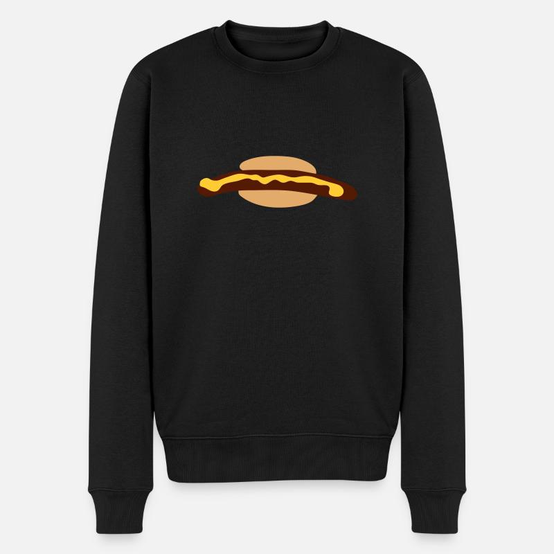 Hot Dog - Männer Premium Bio Pullover - Schwarz