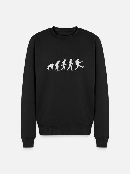 Bass Gitarrist Evolution - Männer Premium Bio Pullover - Schwarz