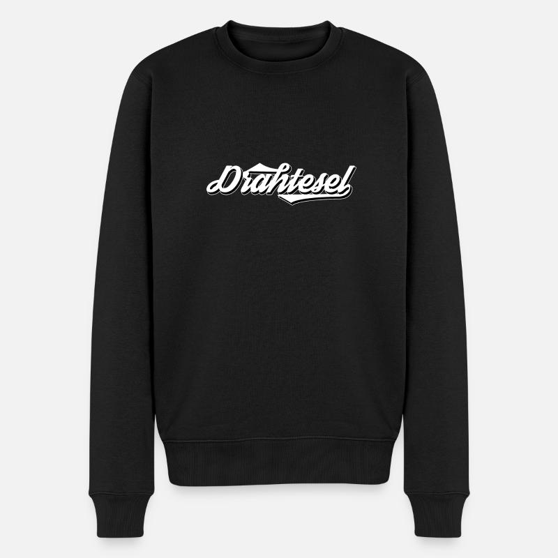 retro fahrrad - Männer Premium Bio Pullover - Schwarz