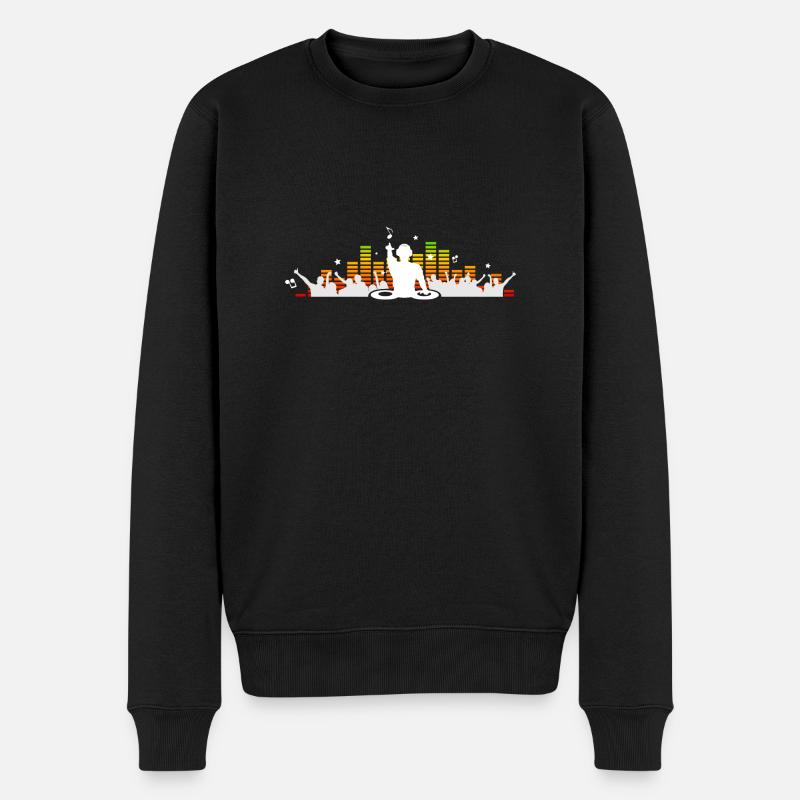 Menschen - DJ Konzert Festival - Männer Premium Bio Pullover - Schwarz