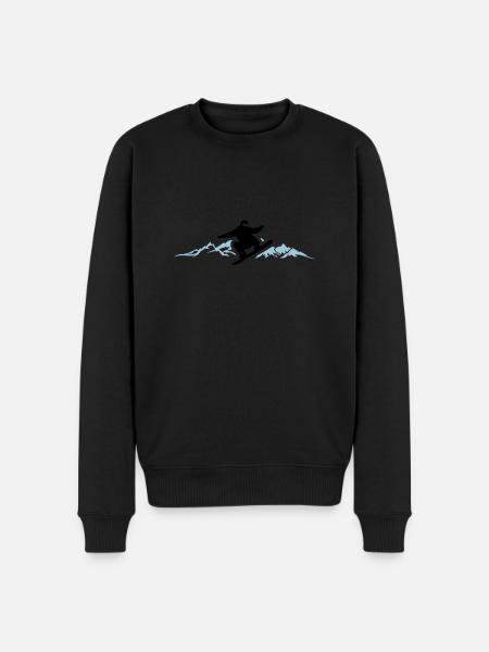 Wintersport - Snowboard - Männer Premium Bio Pullover - Schwarz