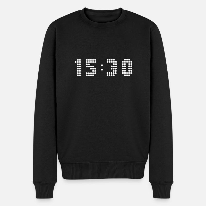 15h30 - C’est l’heure - Pull Premium bio Homme - noir
