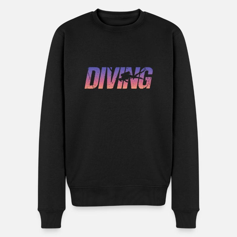 Tauchen - Männer Premium Bio Pullover - Schwarz