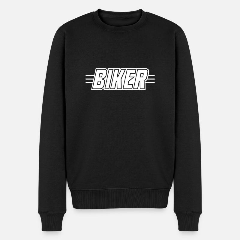 Lettrage motard - Pull Premium bio Homme - noir