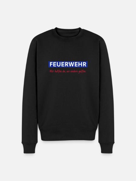 Feuerwehr - Männer Premium Bio Pullover - Schwarz