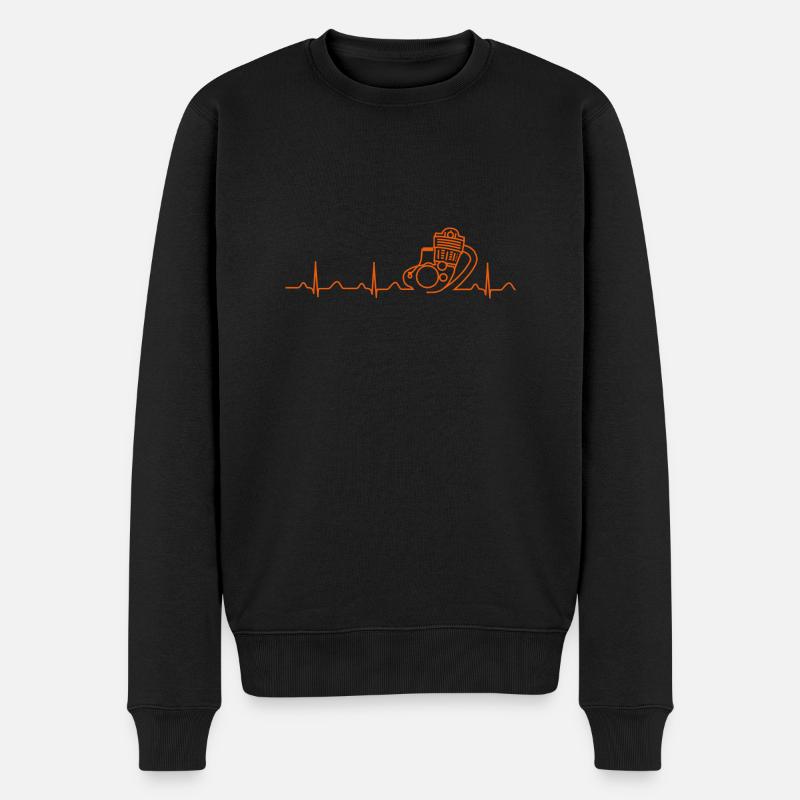 SR500 TX500 Heartbeat orange - Männer Premium Bio Pullover - Schwarz