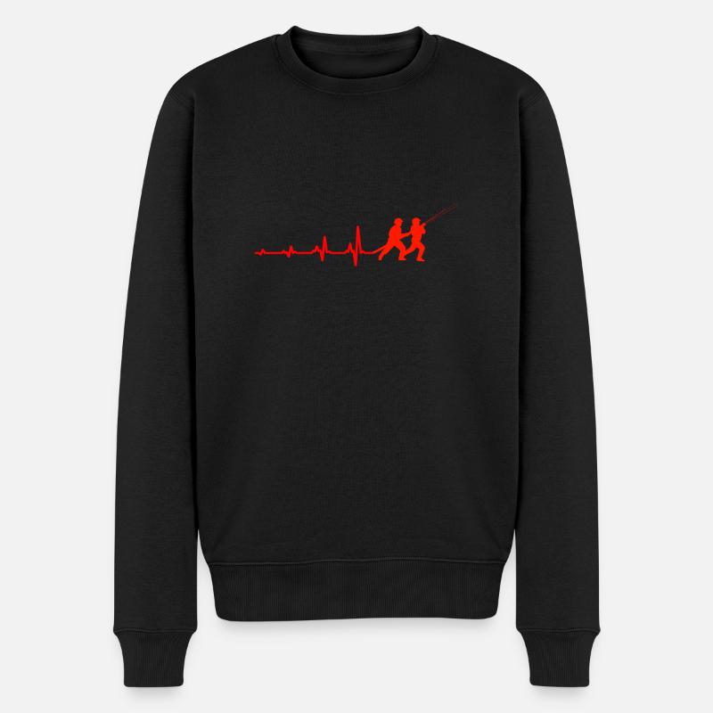 Heartbeat Pompier Pompier Camion - Pull Premium bio Homme - noir