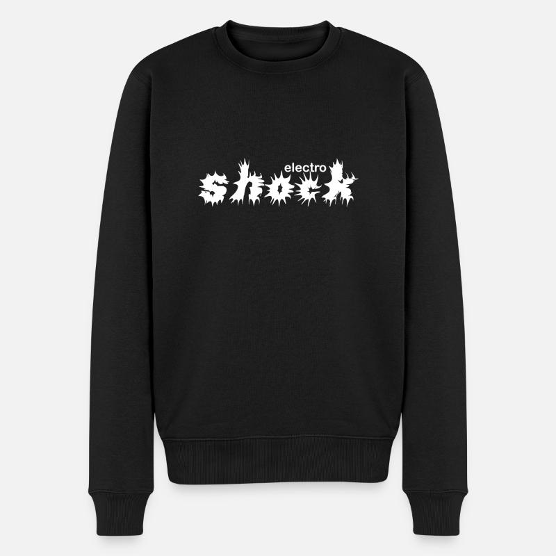 Elektroschock - Männer Premium Bio Pullover - Schwarz