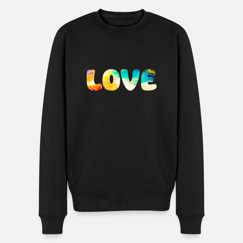 AMOUR - Pull Premium bio Homme - noir
