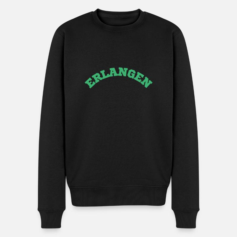 Erlangen - Männer Premium Bio Pullover - Schwarz