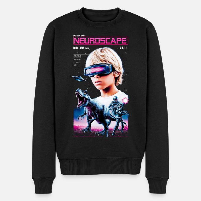 Neuroscape - Männer Premium Bio Pullover - Schwarz