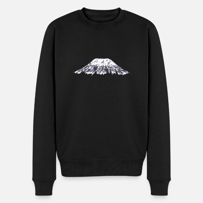 Kilimanjaro Berg Afrika Geschenk - Männer Premium Bio Pullover - Schwarz