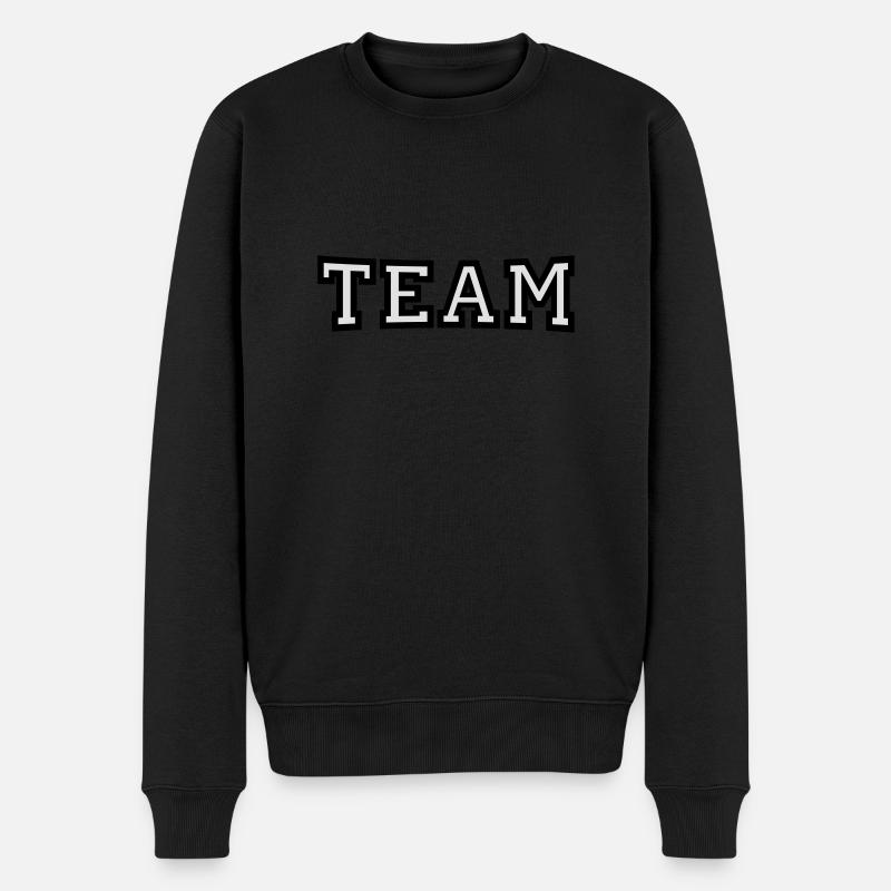 Team - Männer Premium Bio Pullover - Schwarz