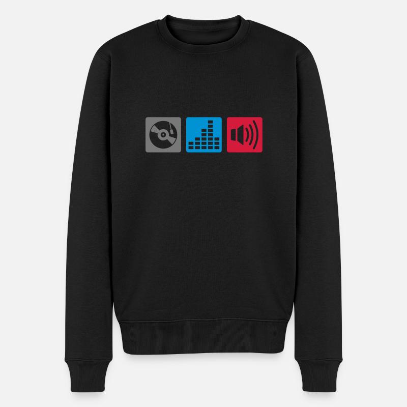 Musique - DJ - Pull Premium bio Homme - noir
