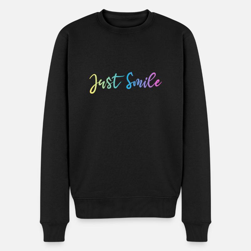 JUST SMILE GRADIENT TRIPLE - Pull Premium bio Homme - noir